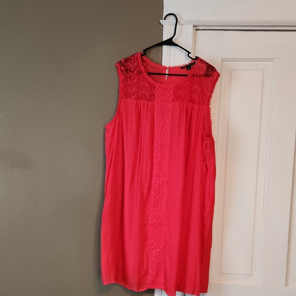 Zac & Rachel Vibrant Pink Lace Top